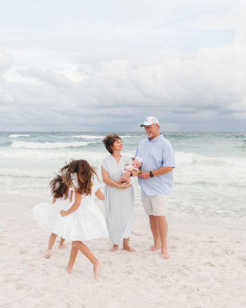 Extended family beach session at The Henderson Resort in Destin Florida
